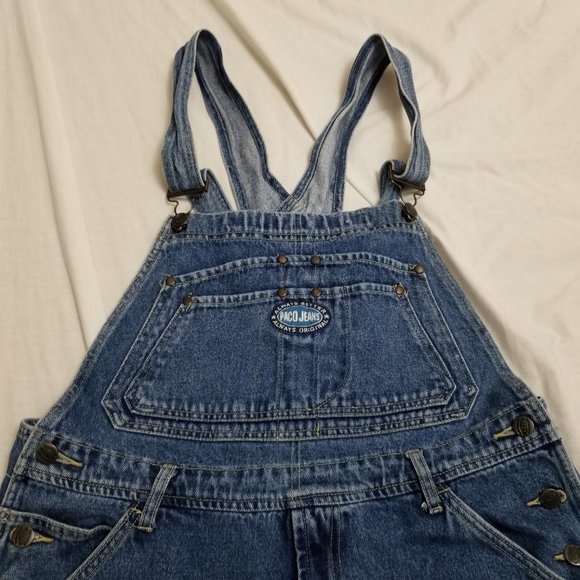 Vintage Other - Vintage 90s Paco Jeans Denim Bib Overalls Carpenter Skate Baggy Medium 32x31.5